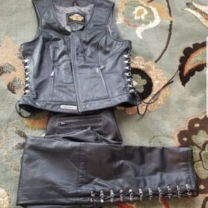 Matching Black Harley Davidson Leather